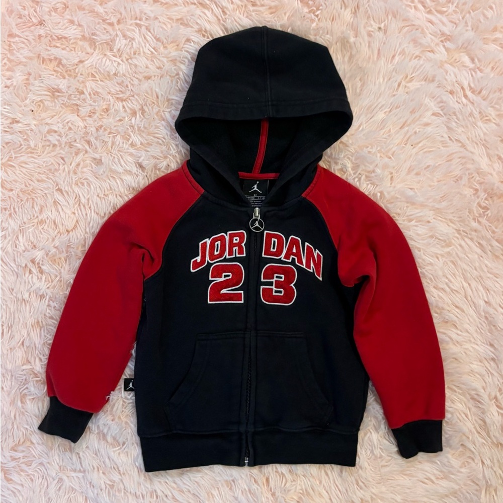 Jordan Kids Red and Black Zip-Up
